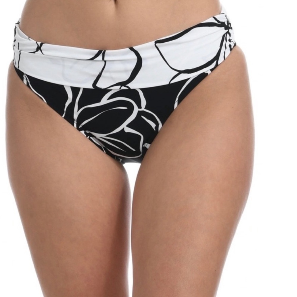 La Blanca shirred band hipster bikini bottom